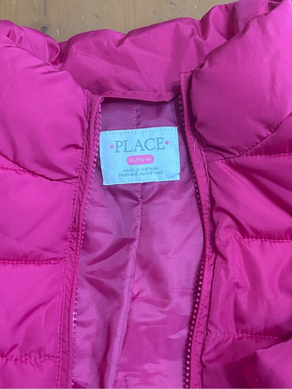 Children’s Place Bright Pink Quilted Puffer Jacket - kids - Picture 2 of 3